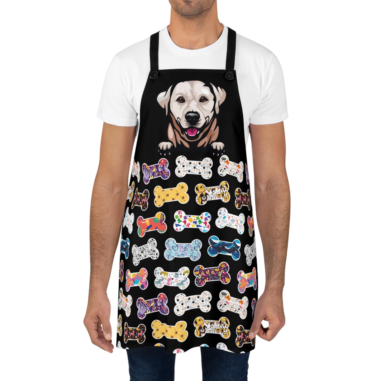 Colorful Bones and Peeking Labrador Apron