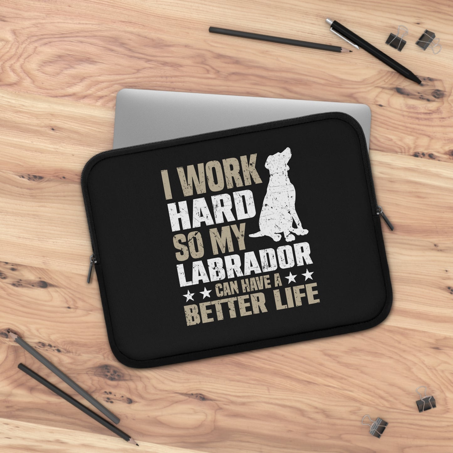 Work Hard for Labrador Laptop Sleeve