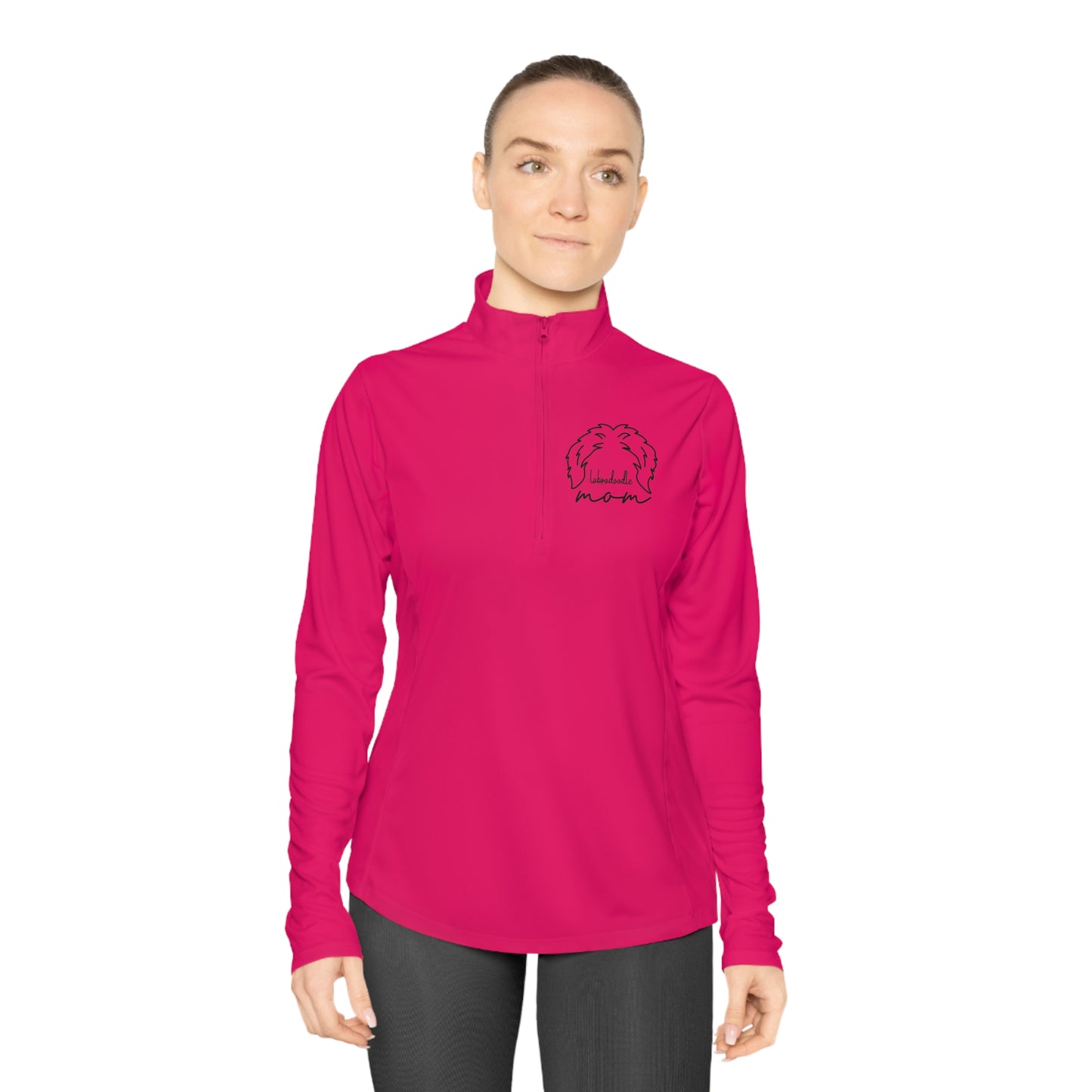 Labradoodle Mom Ladies Quarter-Zip Pullover