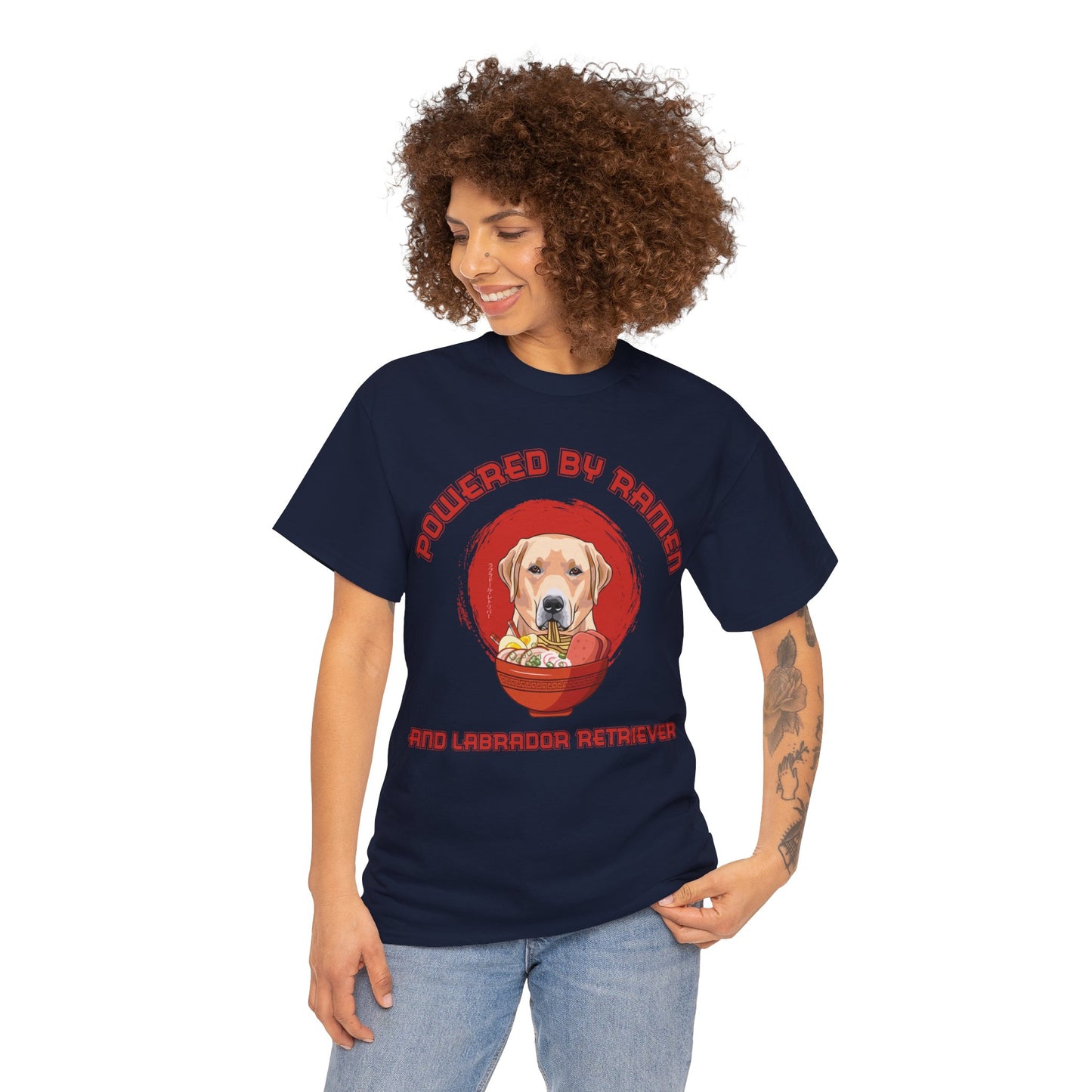 Labrador Retriever and Ramen Unisex Cotton Tee