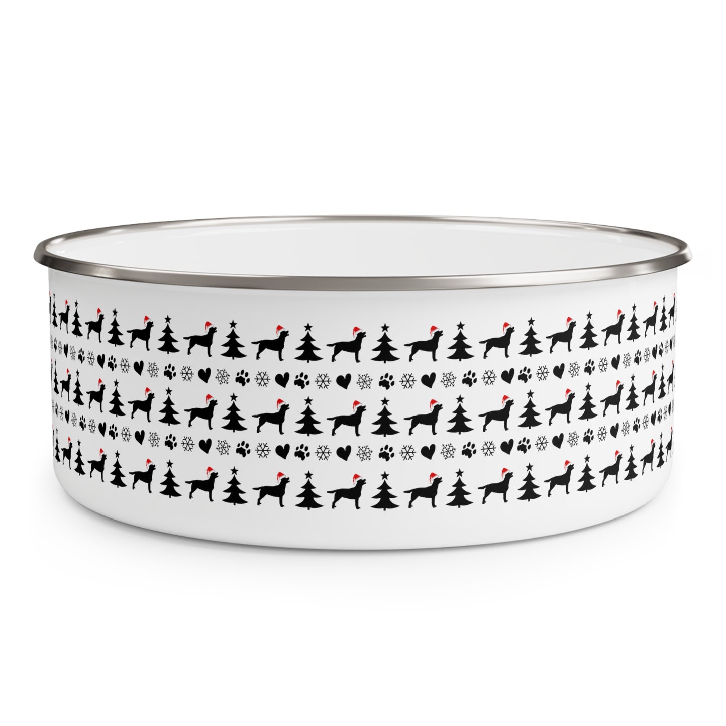 Labrador Retriever Santa Silhouette Bowl