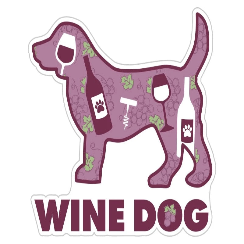 Wine Dog 3" Sticker/Decal