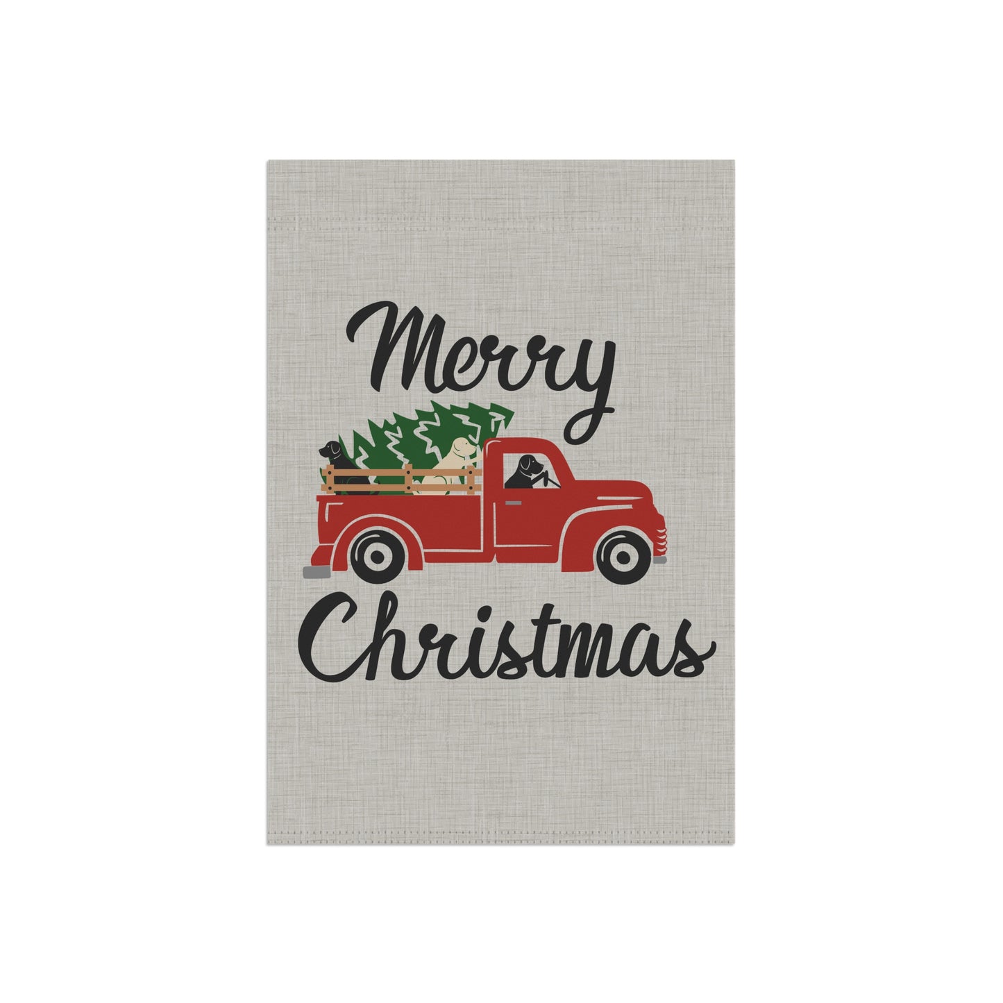 Labrador Retriever Merry Christmas Truck Garden Flag/Banner