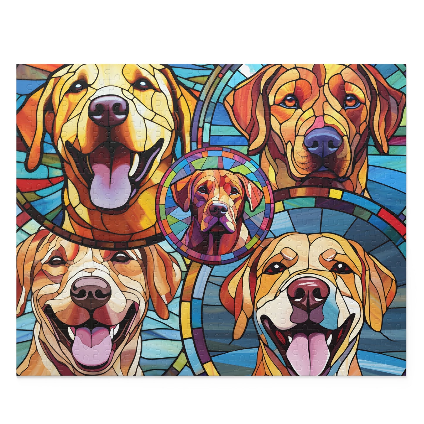 Labrador Retriever Stained Glass Puzzle (500-Piece)