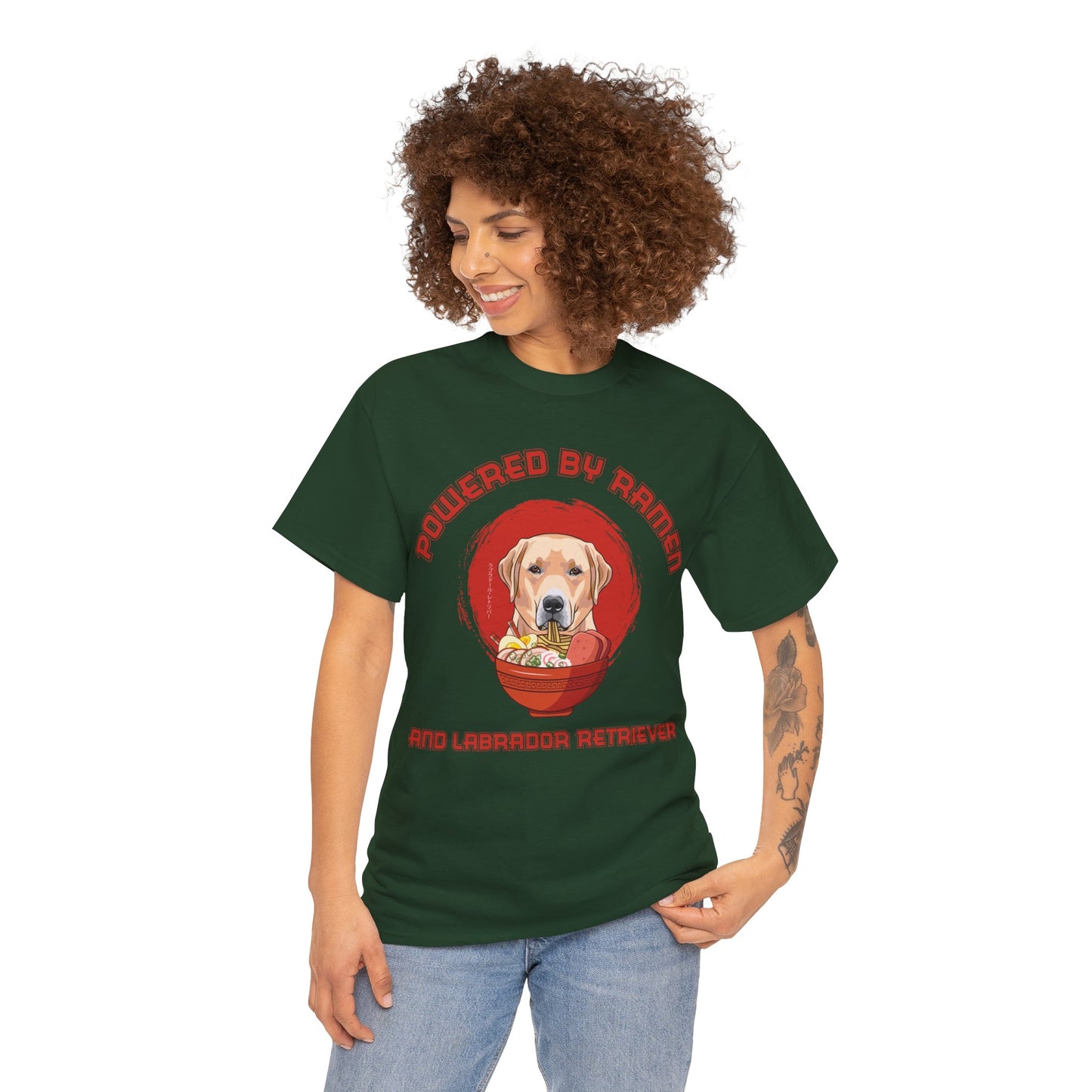 Labrador Retriever and Ramen Unisex Cotton Tee