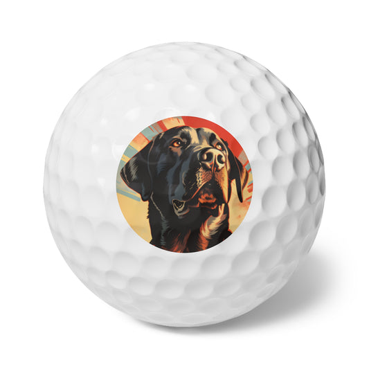 Labrador Retriever Pop-Art Golf Balls, 6pcs