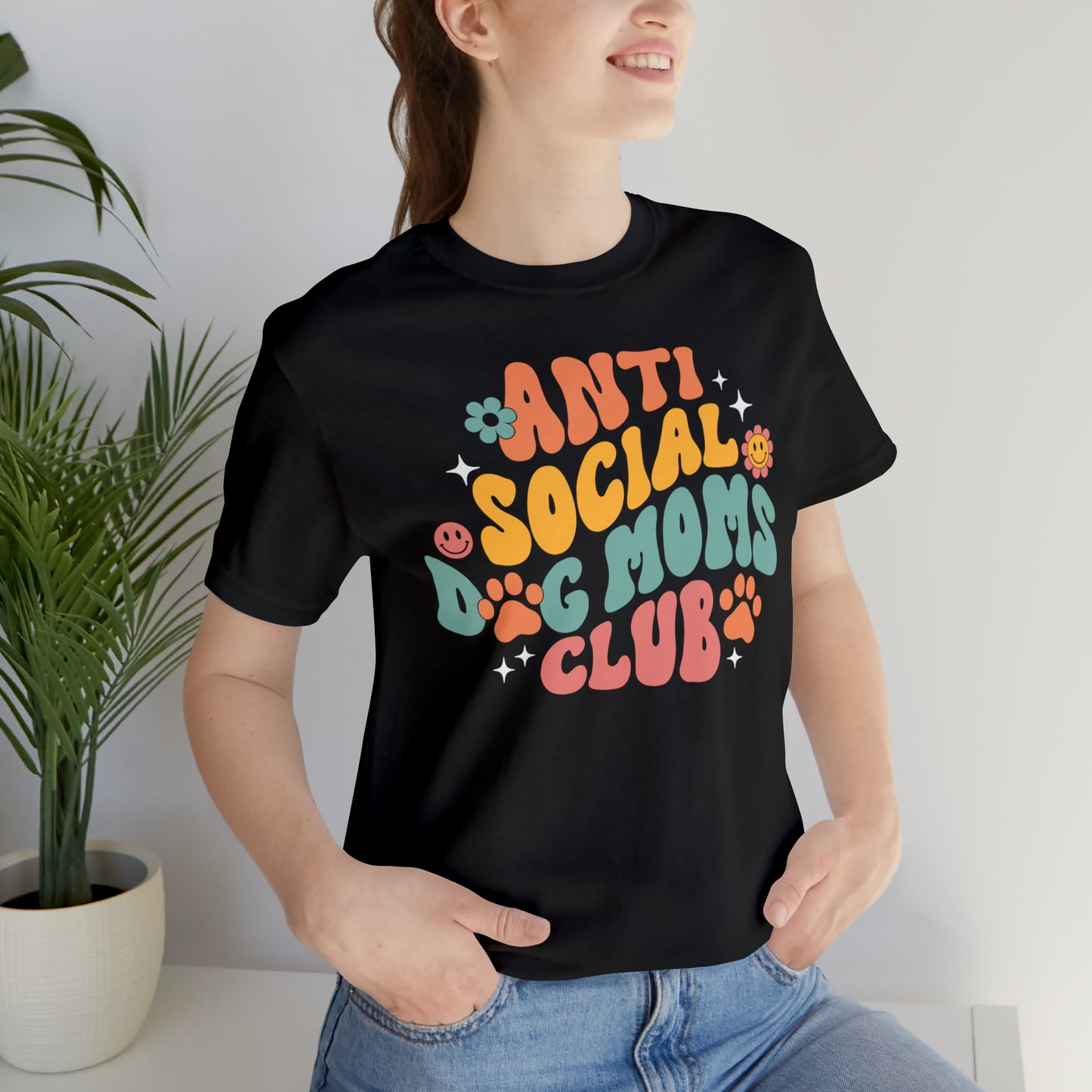 Anti-Social Dog Moms Club Short Sleeve Tee