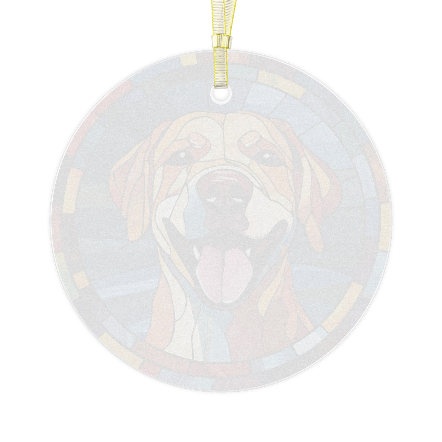 Yellow Labrador Retriever Glass Ornament, Style A