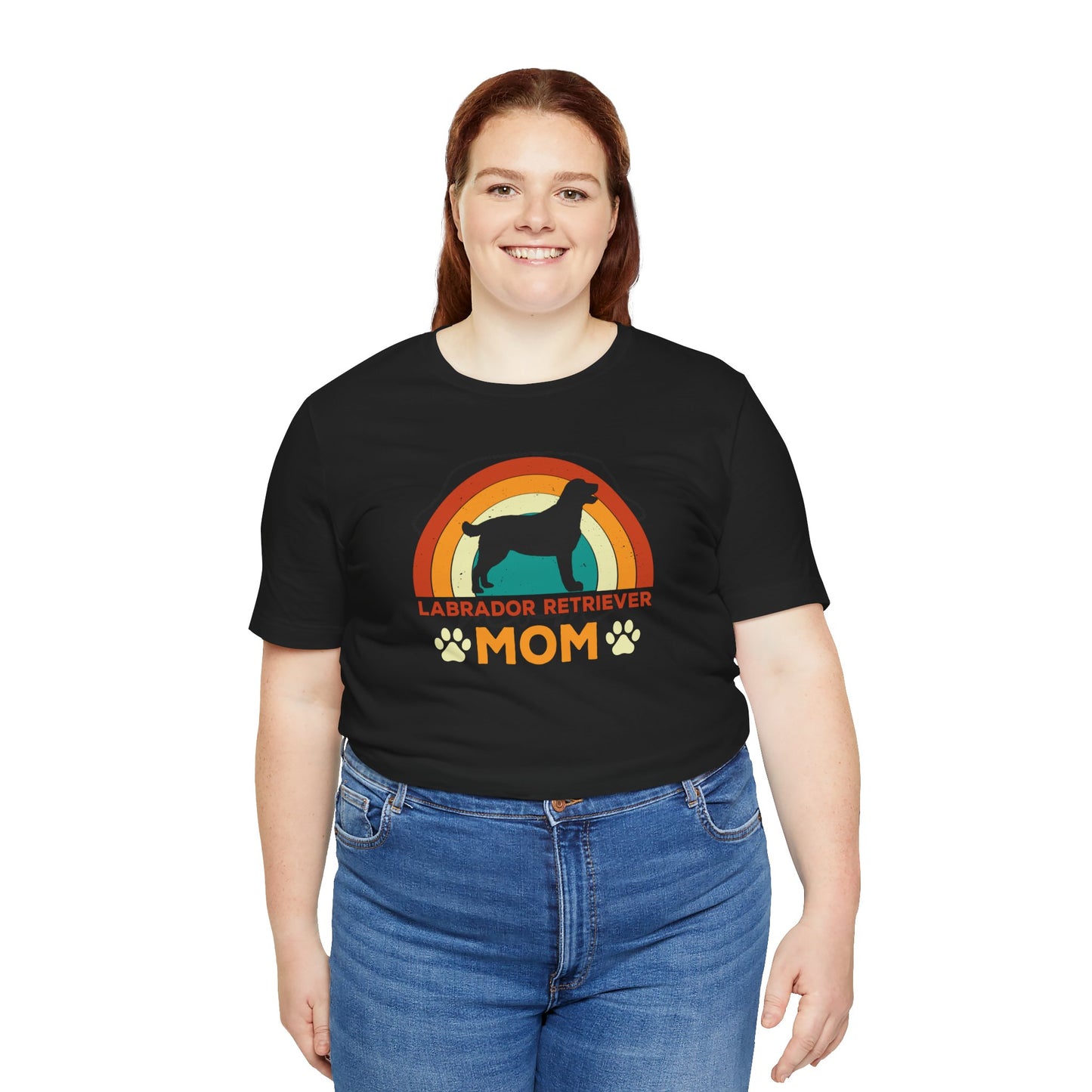 Labrador Retriever Mom Retro Lightweight Jersey Tee