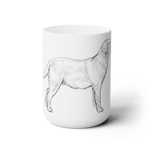 Simply Sketched Labrador Retriever 15 oz Ceramic Mug