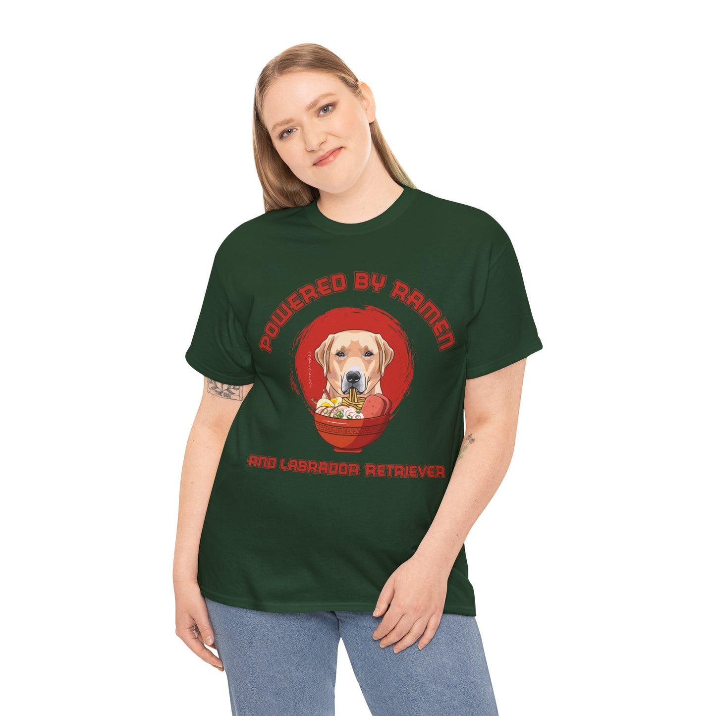 Labrador Retriever and Ramen Unisex Cotton Tee