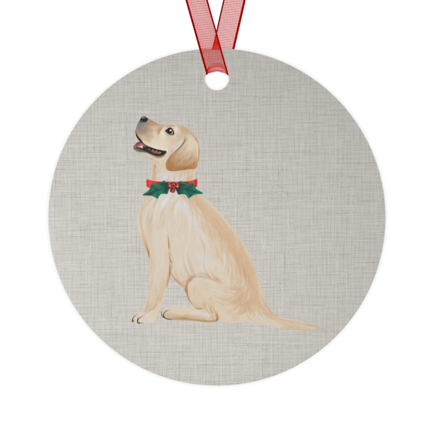 Yellow Labrador Retriever 2023 Metal Ornament