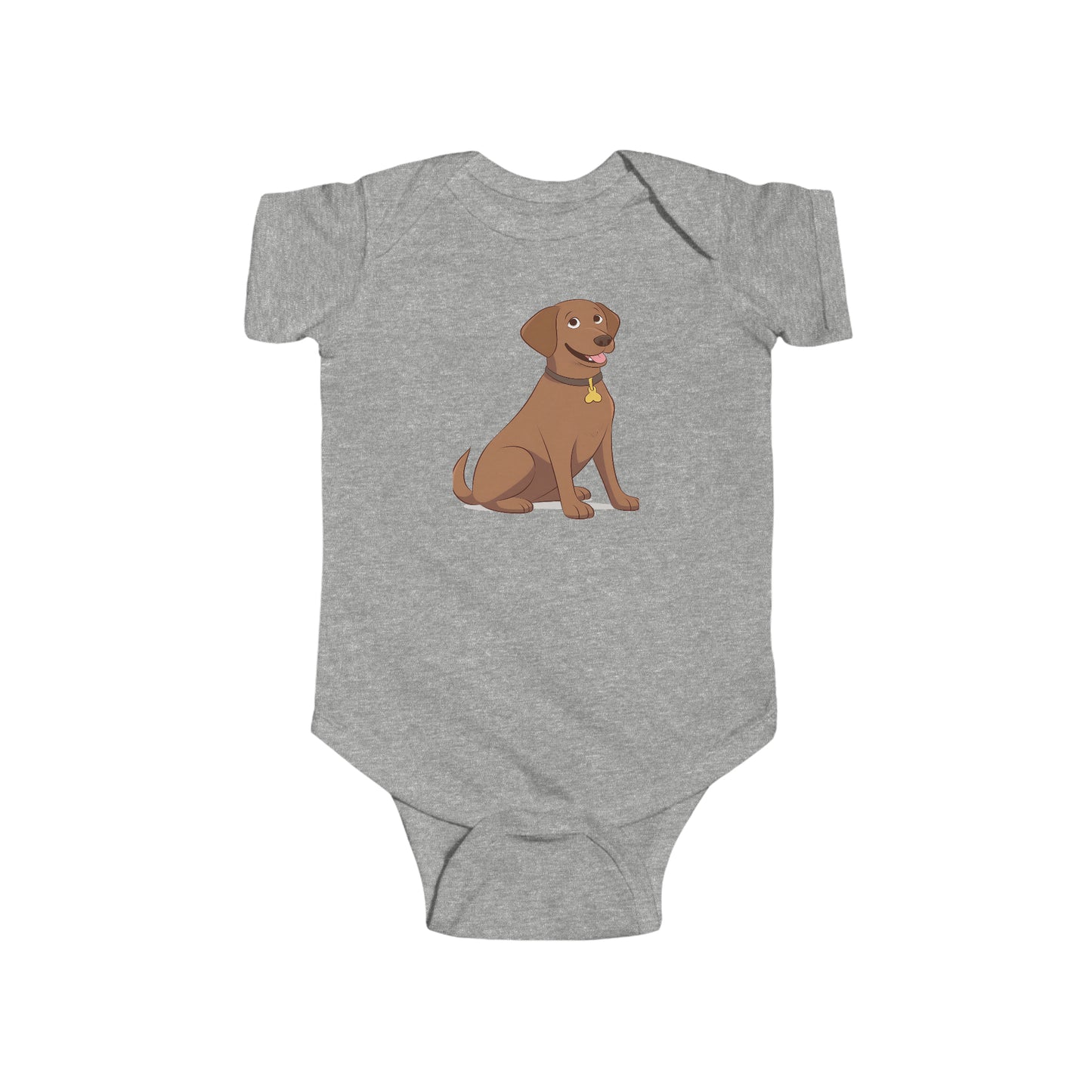 Chocolate Labrador Retriever Puppy Infant Fine Jersey Bodysuit