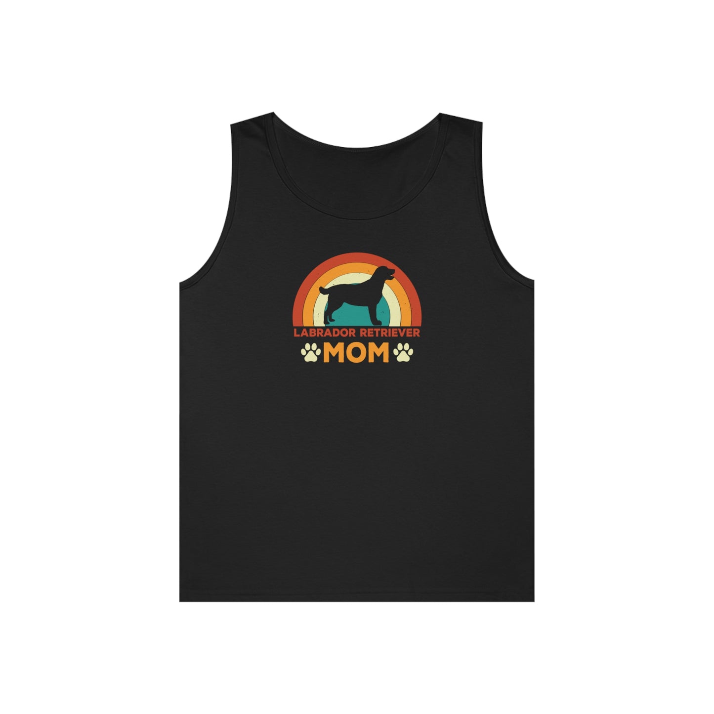 Labrador Retriever Mom Retro Heavy Cotton Tank Top