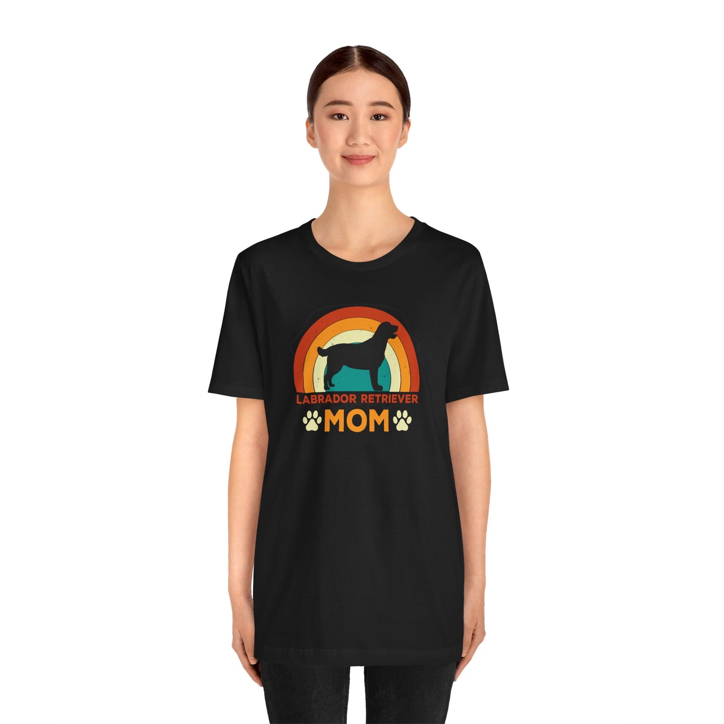 Labrador Retriever Mom Retro Lightweight Jersey Tee