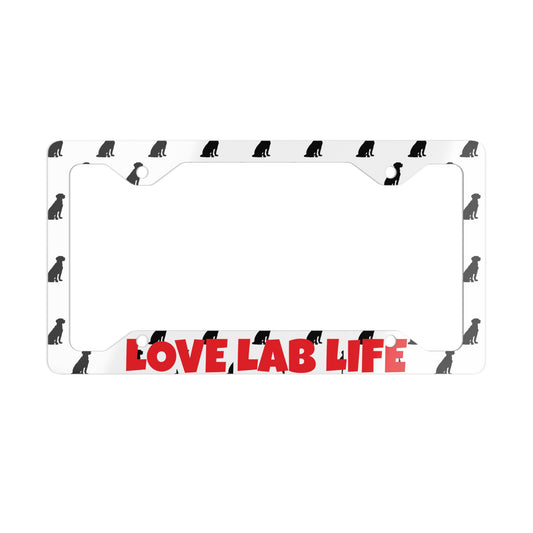 Love Lab Life Metal License Plate Frame