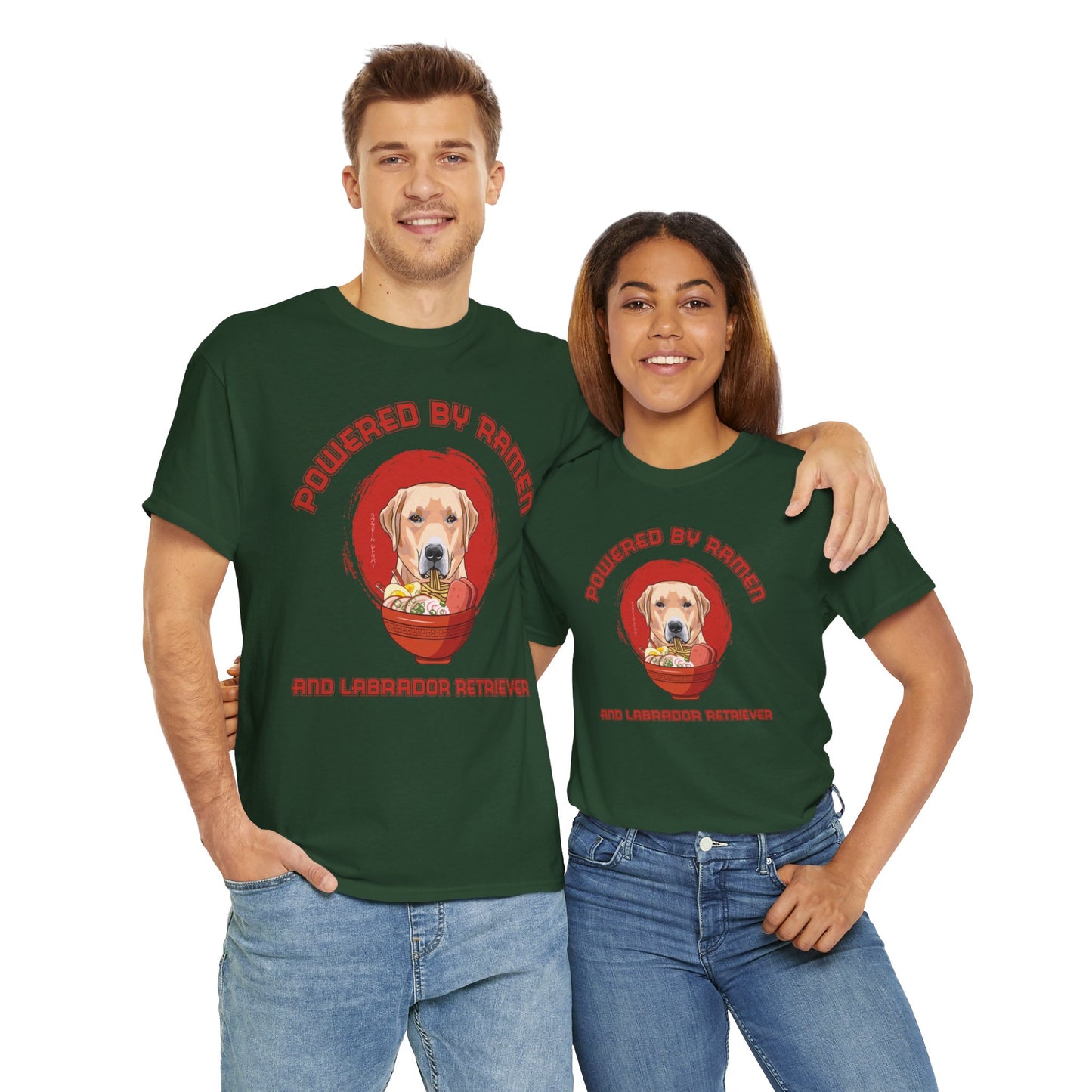 Labrador Retriever and Ramen Unisex Cotton Tee