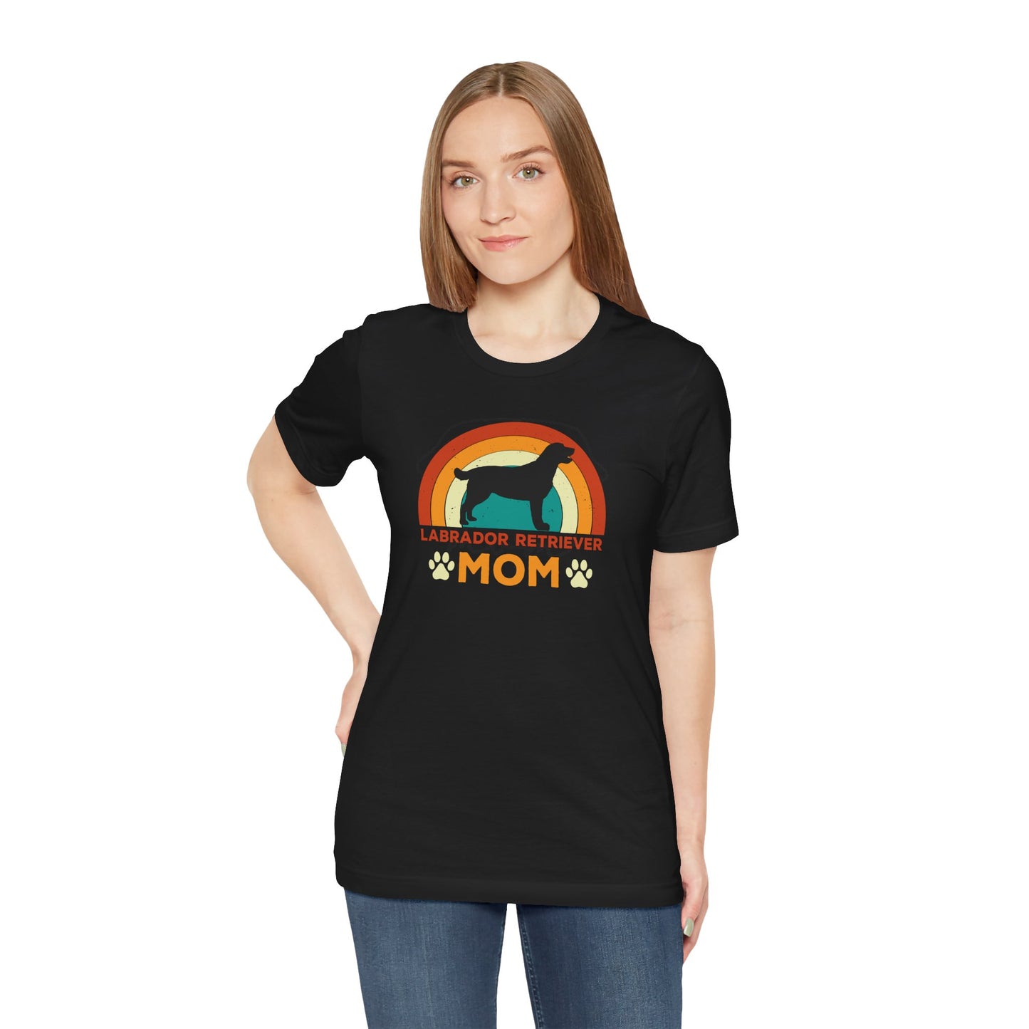 Labrador Retriever Mom Retro Lightweight Jersey Tee