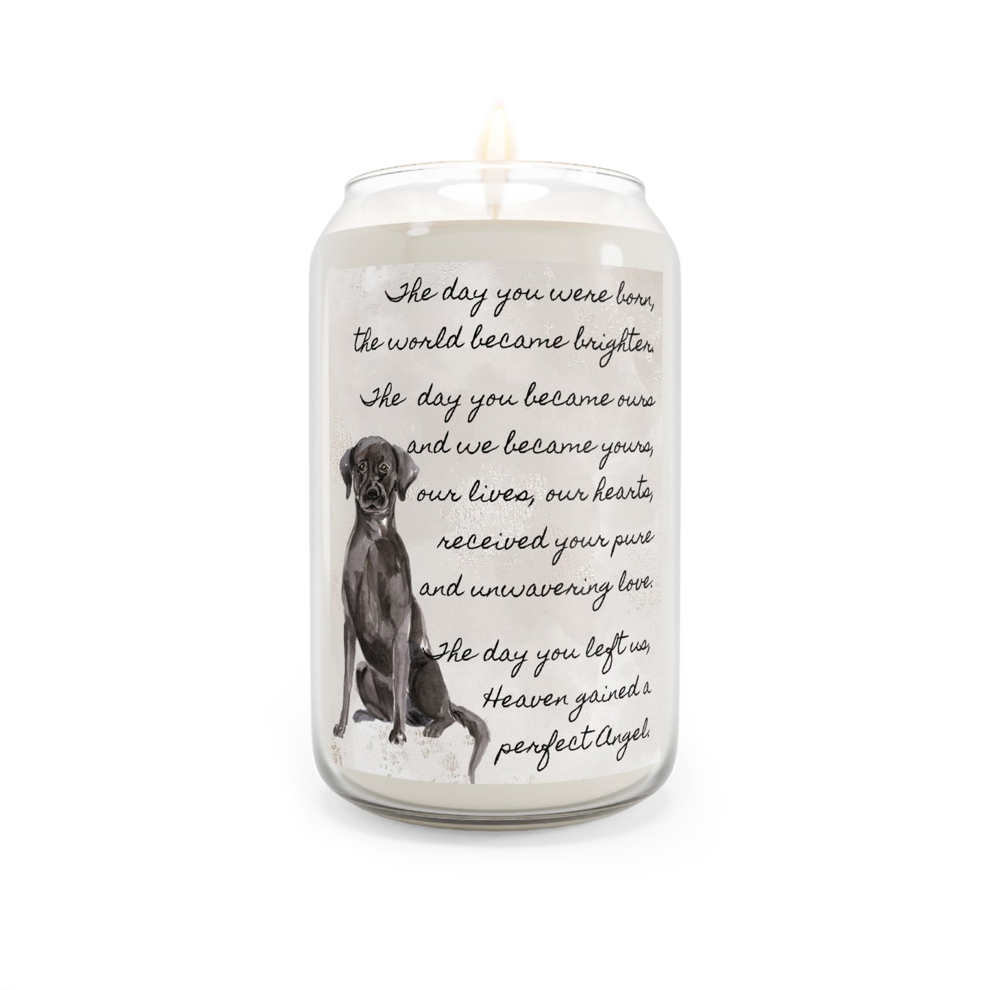 The Day - Black Labrador Retriever Pet Memorial Scented Candle