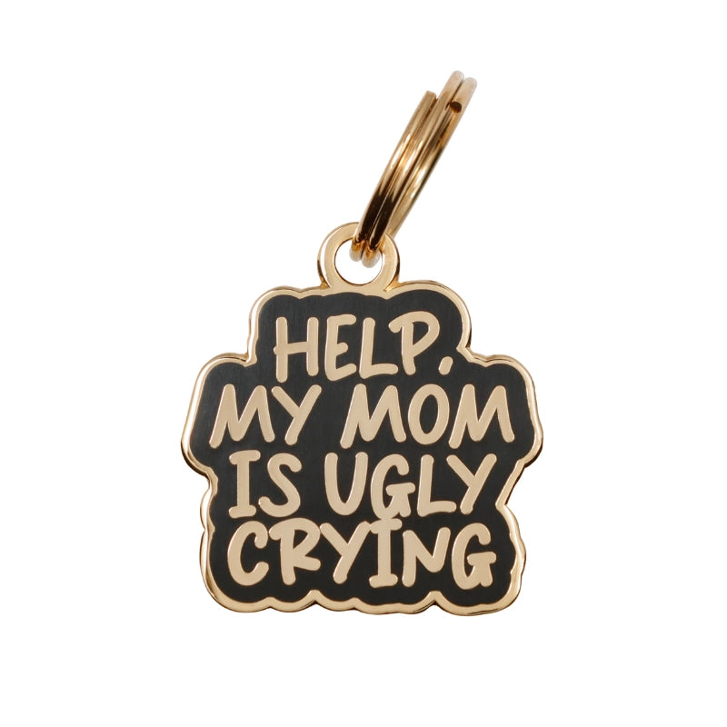 Ugly Crying Pet ID Tag