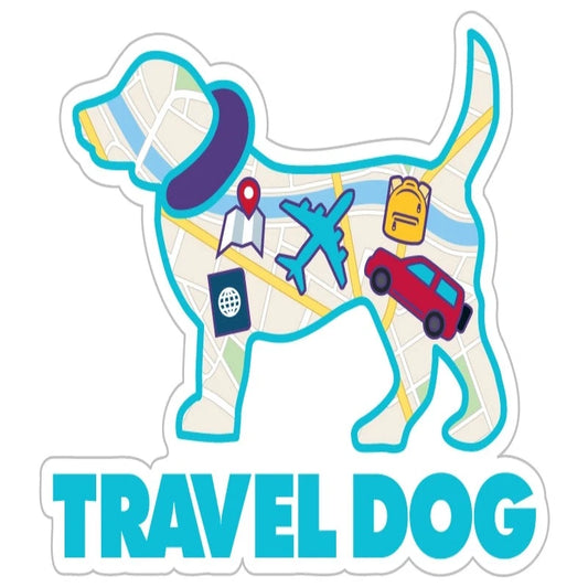 Travel Dog 3" Sticker/Decal