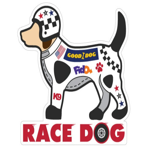 Race Dog 3" Sticker/Decal