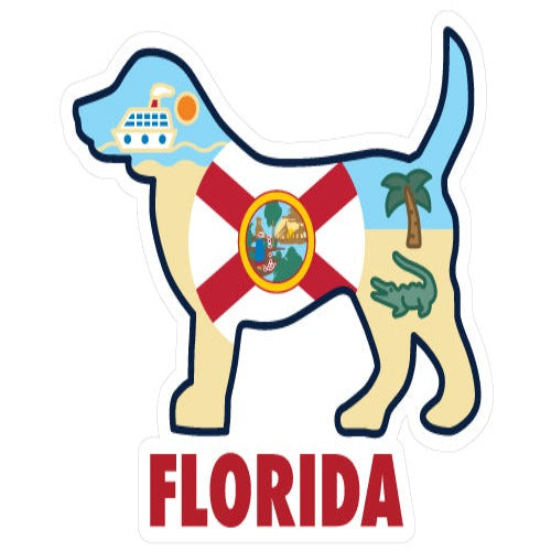 Florida Dog 3" Sticker/Decal
