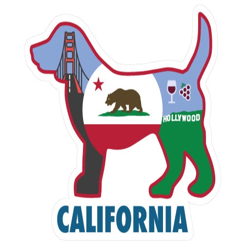 California Dog 3" Sticker/Decal