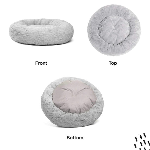 Lux Grey Donut Pet Beds