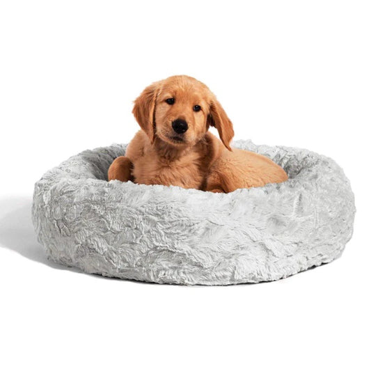 Lux Grey Donut Pet Beds