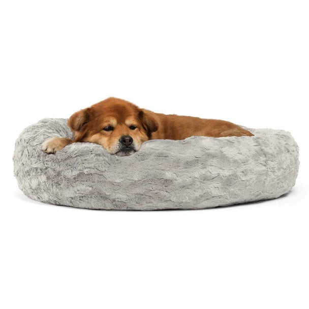 Lux Grey Donut Pet Beds