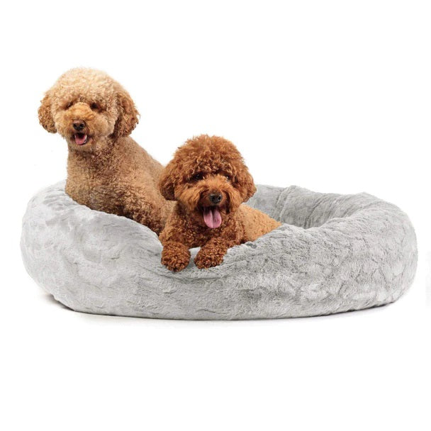 Lux Grey Donut Pet Beds