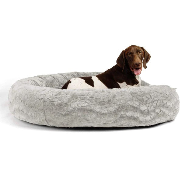 Lux Grey Donut Pet Beds