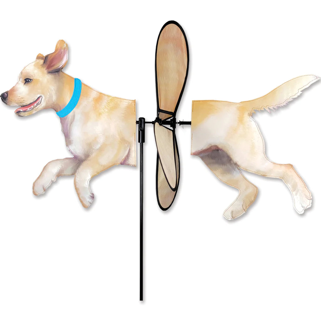 Yellow Labrador Retriever Deluxe Garden Spinner