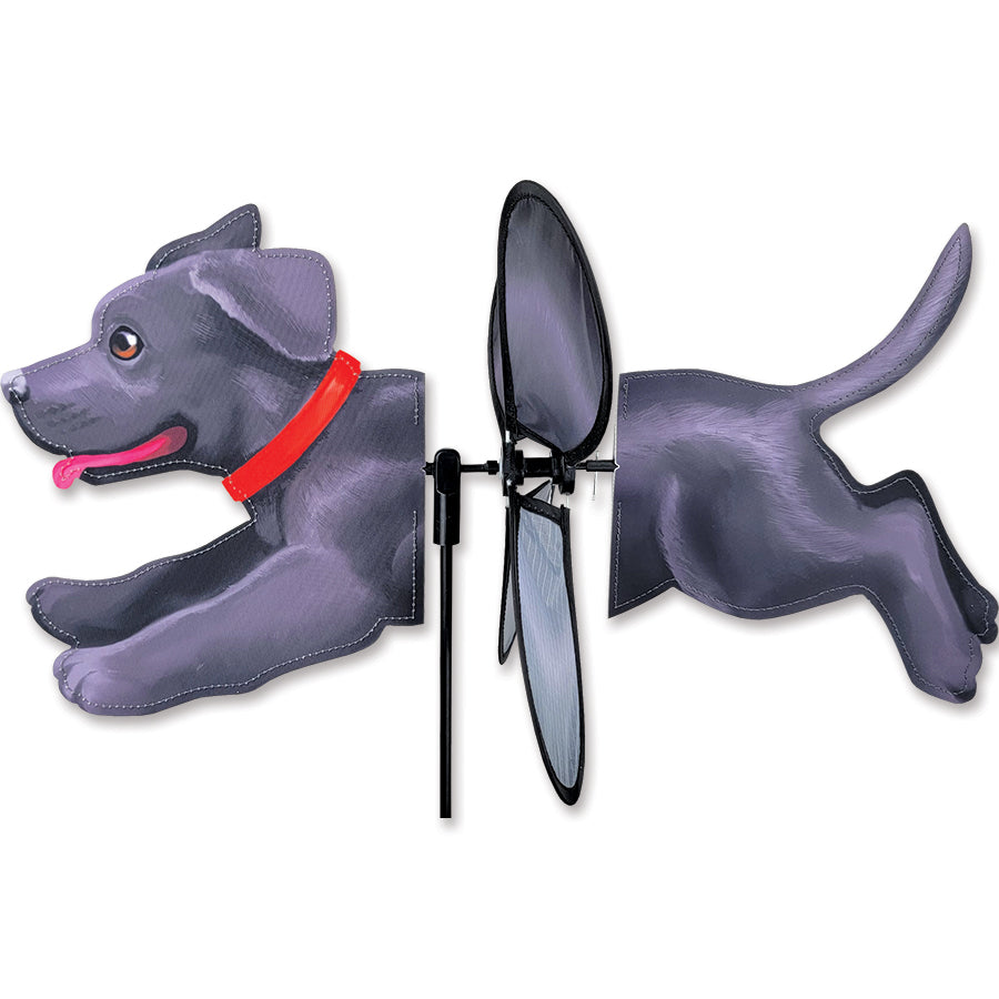 Black Labrador Retriever Petite Garden Spinner