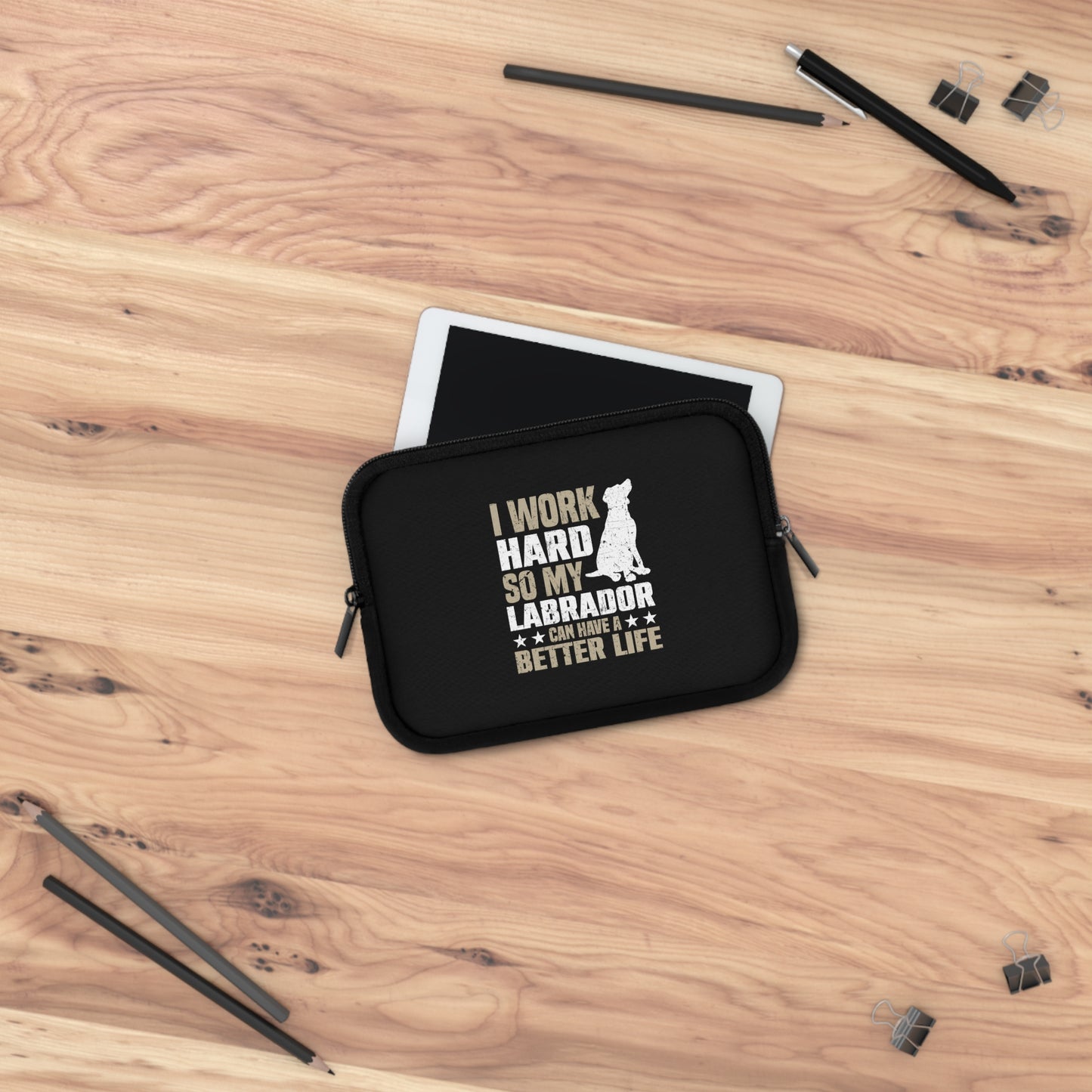 Work Hard for Labrador Laptop Sleeve