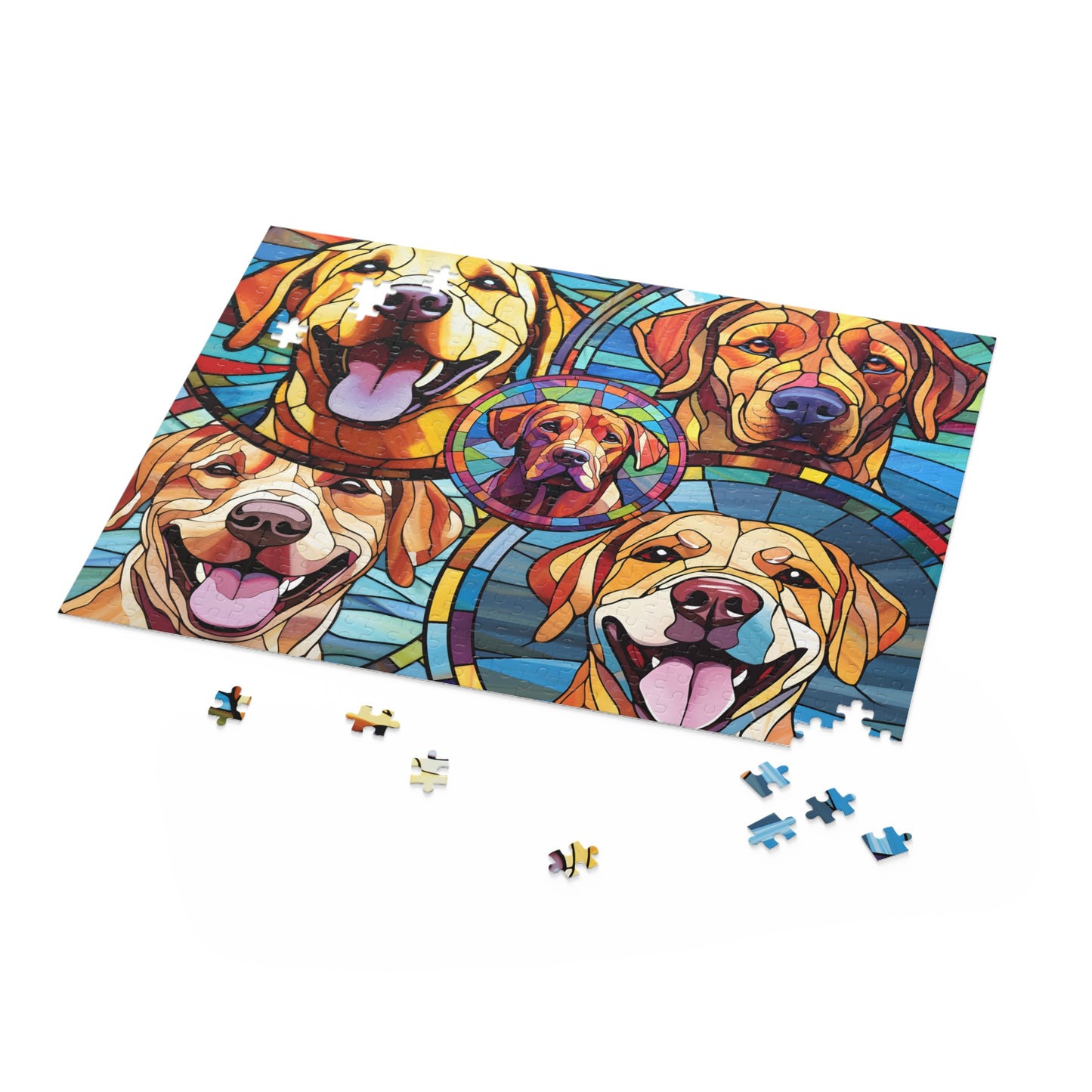 Labrador Retriever Stained Glass Puzzle (500-Piece)