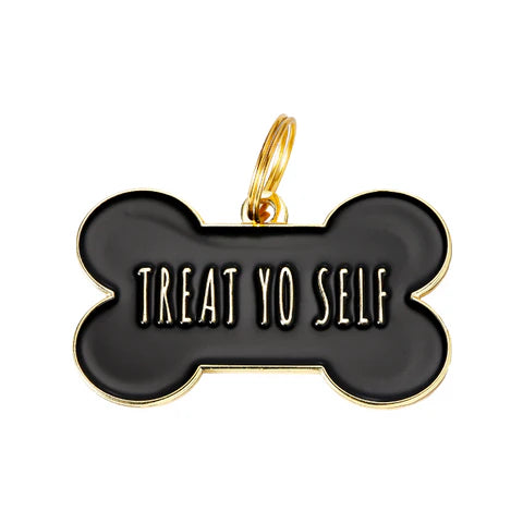 Treat Yo Self Pet ID Tag - Black