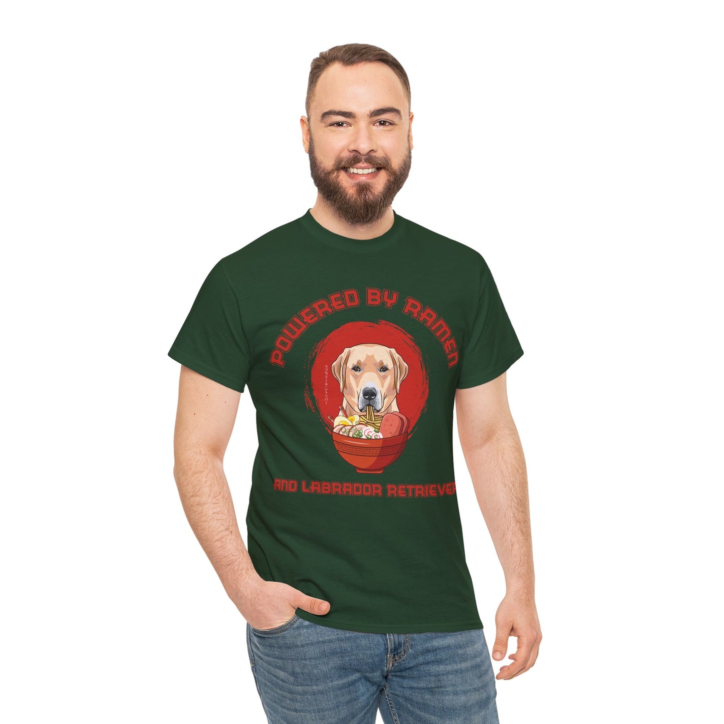 Labrador Retriever and Ramen Unisex Cotton Tee