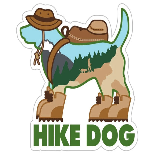 Hike Dog 3" Sticker/Decal