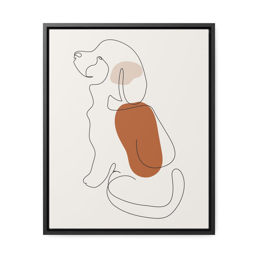 Labrador Puppy Abstract Line Art Gallery Canvas Wraps, 2 Sizes