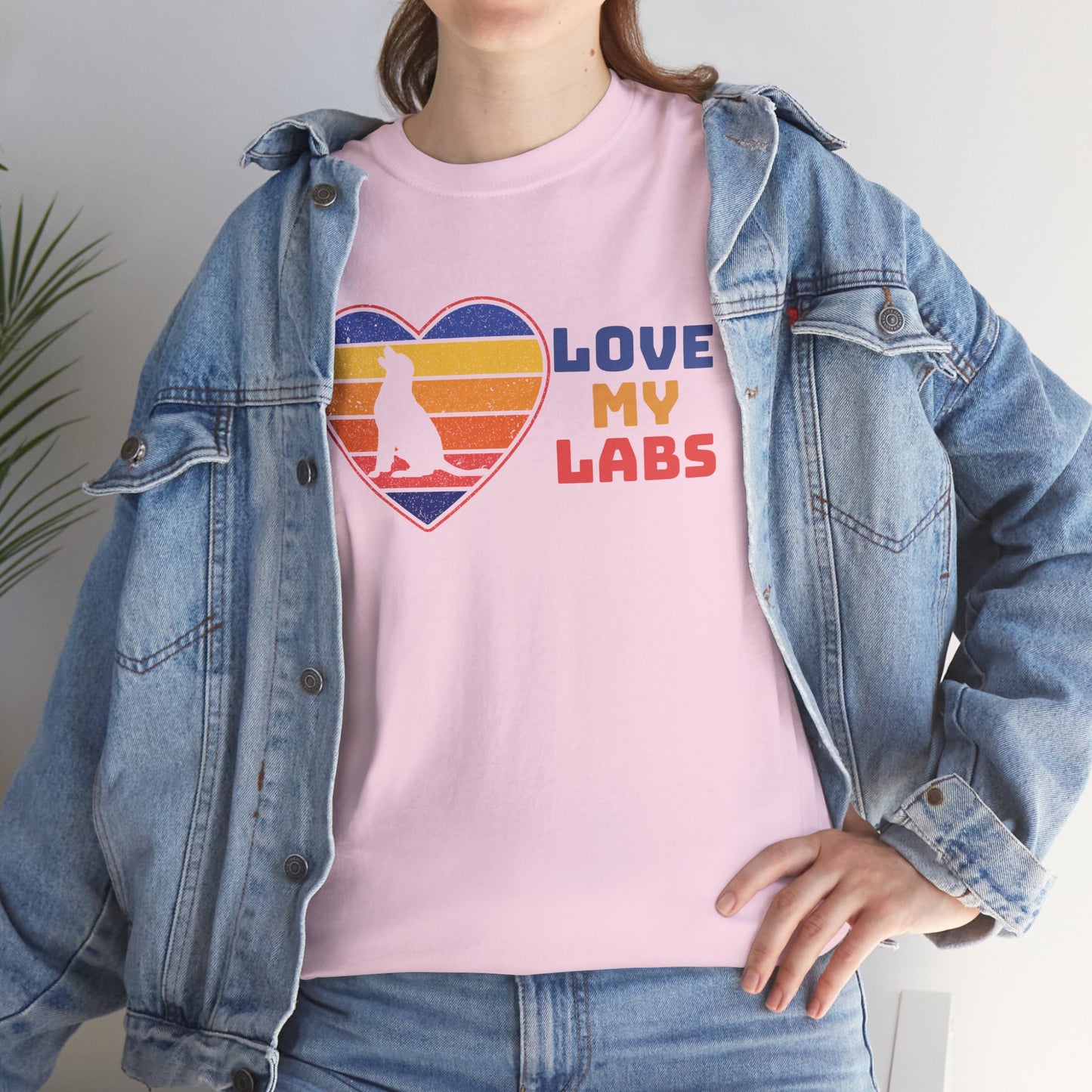 Retro Love My Lab Heart Unisex Tee