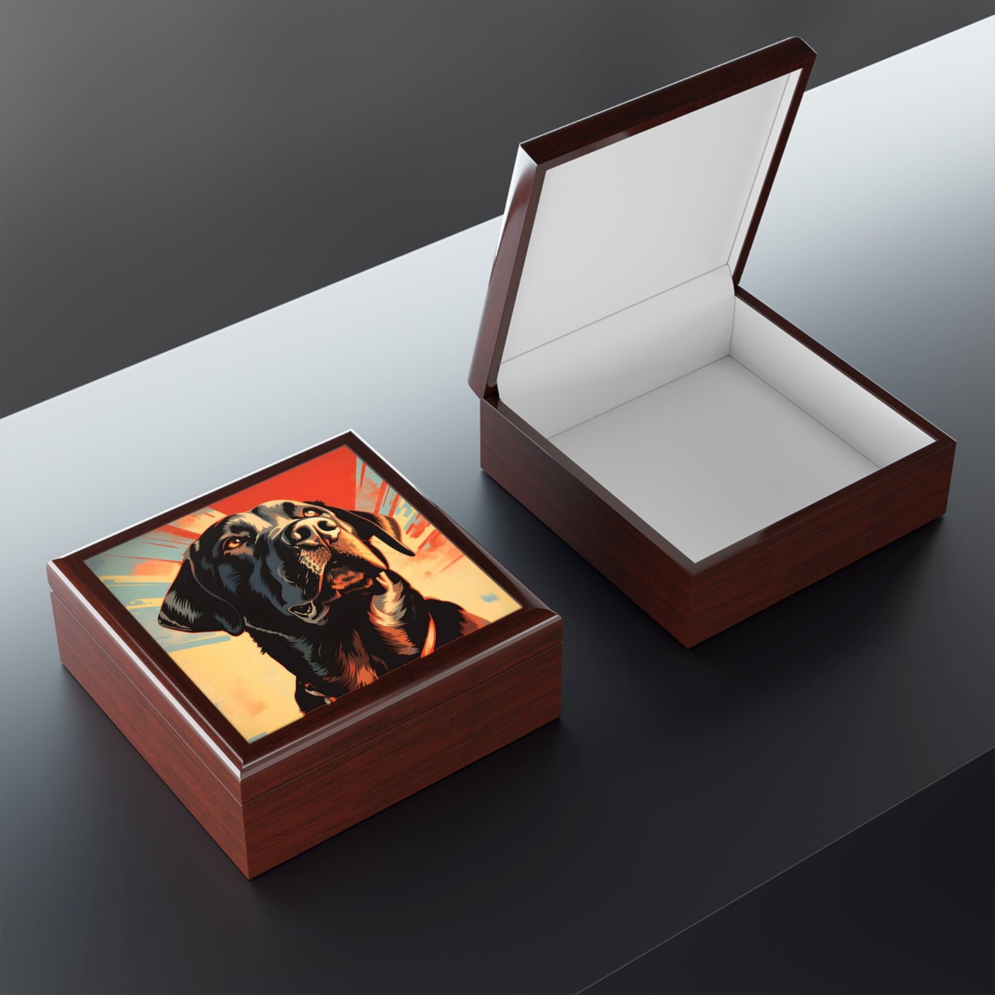 Labrador Retriever Pop-Art Jewelry Box