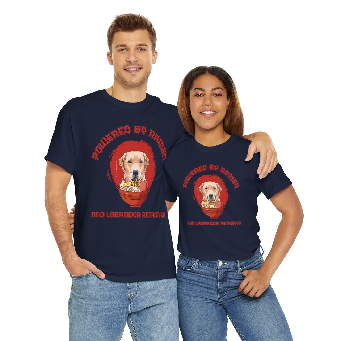 Labrador Retriever and Ramen Unisex Cotton Tee