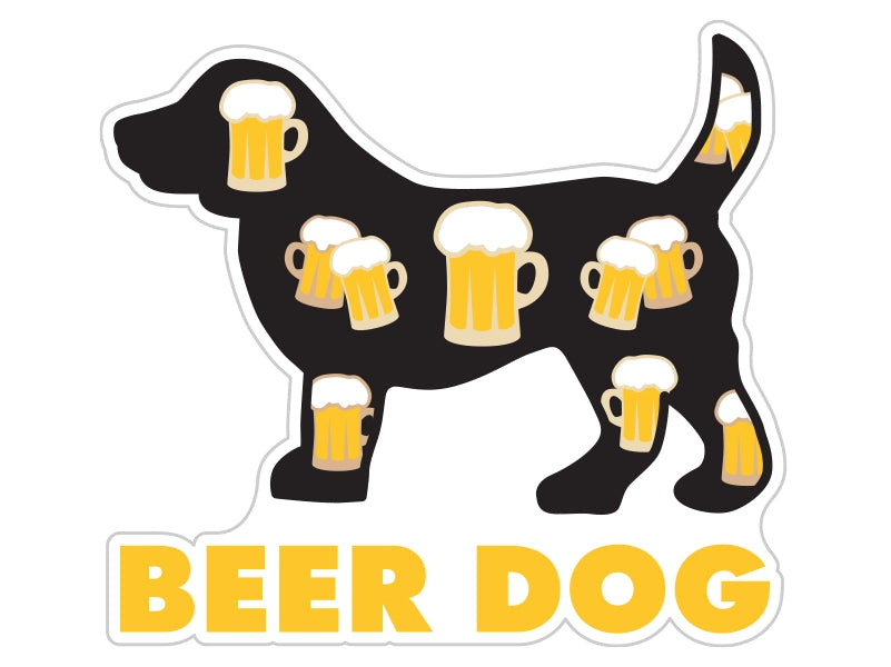 Beer Dog 3" Sticker/Decal
