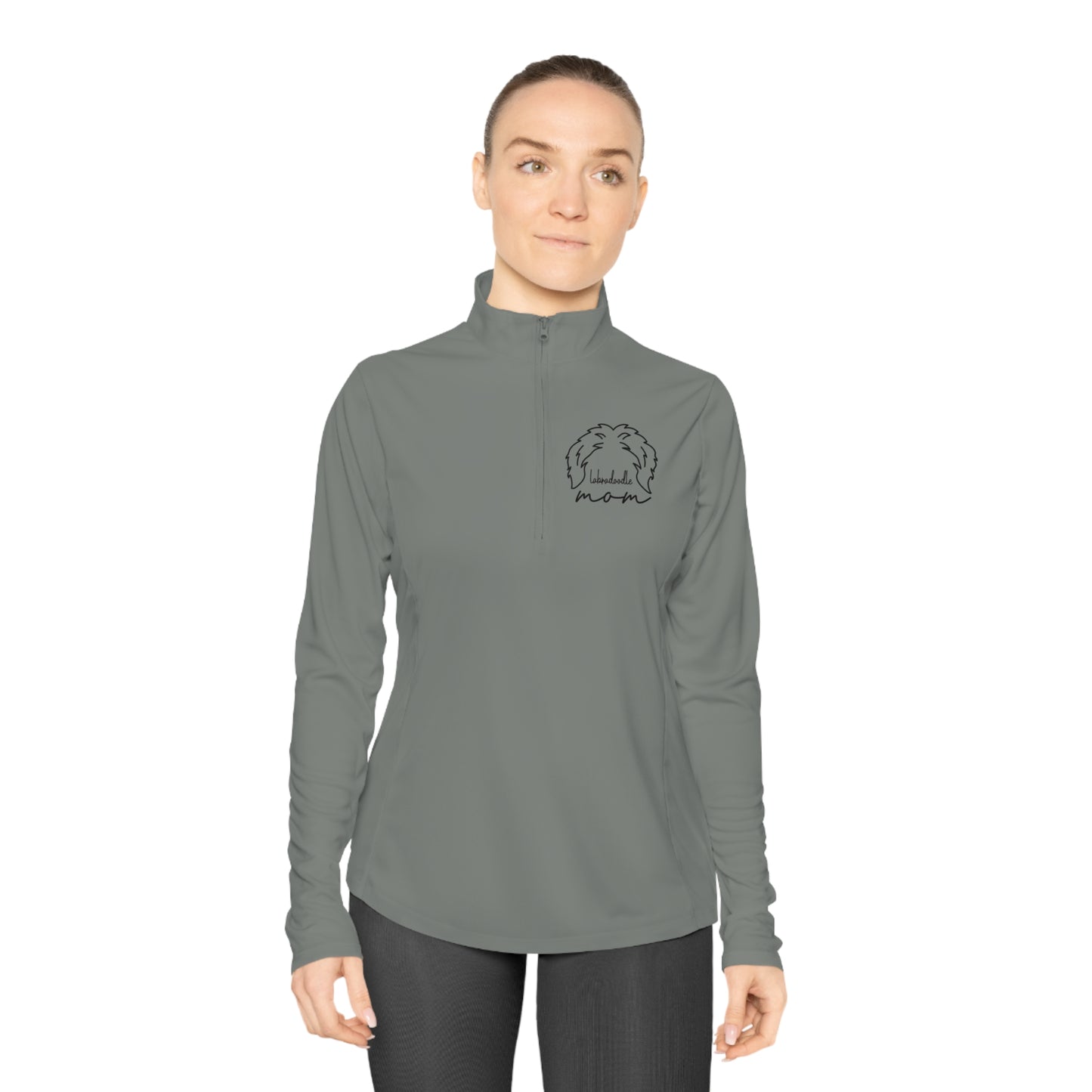 Labradoodle Mom Ladies Quarter-Zip Pullover