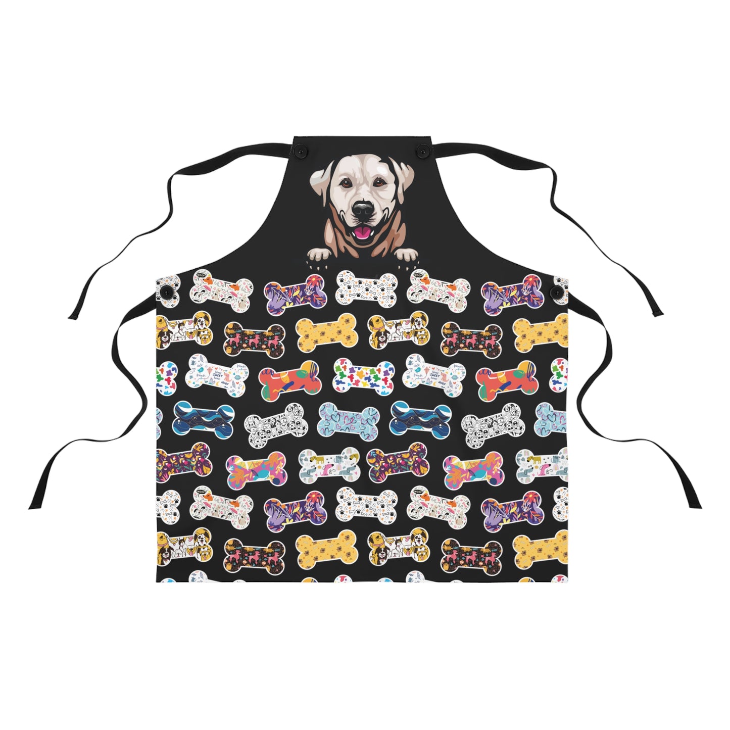 Colorful Bones and Peeking Labrador Apron