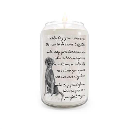 The Day - Silver Labrador Retriever Pet Memorial Scented Candle