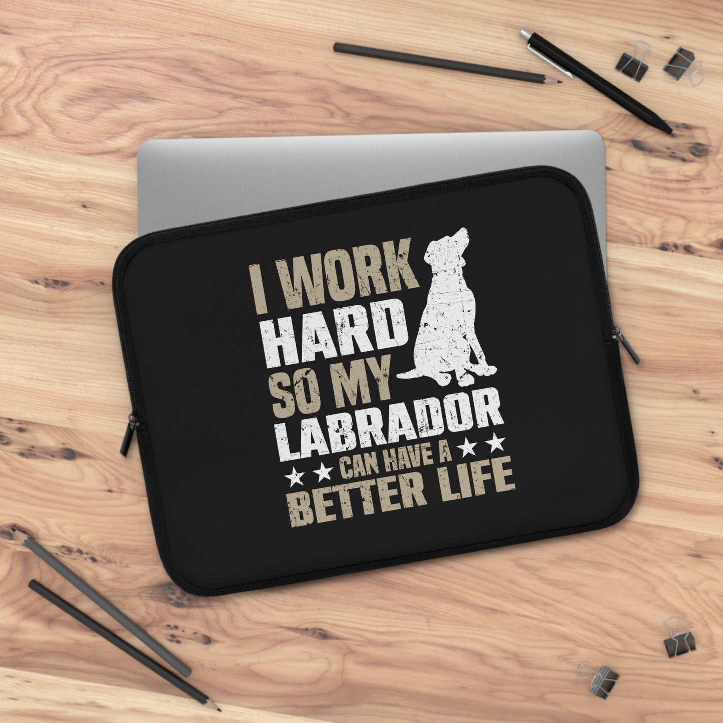 Work Hard for Labrador Laptop Sleeve