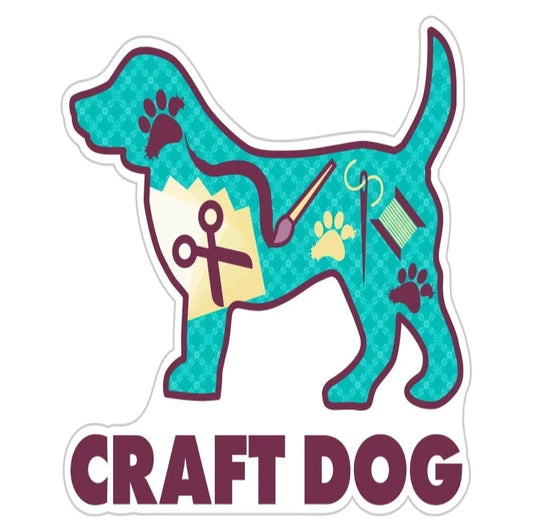 Craft Dog 3" Sticker/Decal